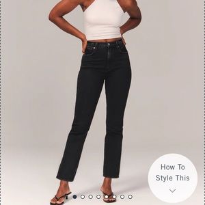 A&F Curve Love Super High Rise Anke Straight